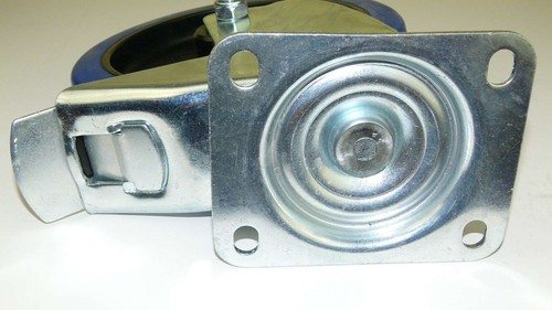 8x 200 mm SL Möbelrollen m. Bremse Rollen Möbel Transportrollen Lenkrollen Gummi - Bild 6 von 11