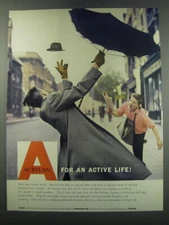 1957 Acrilan Raincoats Ad - Acrilan for an active life