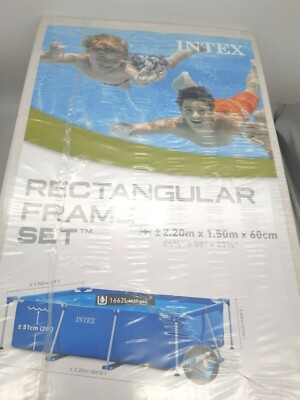 Intex 28270 Rectangular Frame Pool Aufstellpool Garten Becken 220 x 150 x 60 cm