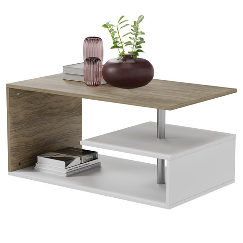 MIADOMODO® Mesa de centro Sofá Mesa de salón Mesa de café con espacio de almacenamiento Bajo - Imagen 37 de 60