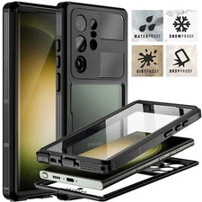 For Galaxy S23 S23+ S23 Ultra Waterproof Case Shockproof Plus Screen Protector
