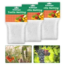 3 Packs 5 X 30ft Plant Trellis Netting Heavyduty Polyester Grow Net Garden Trell