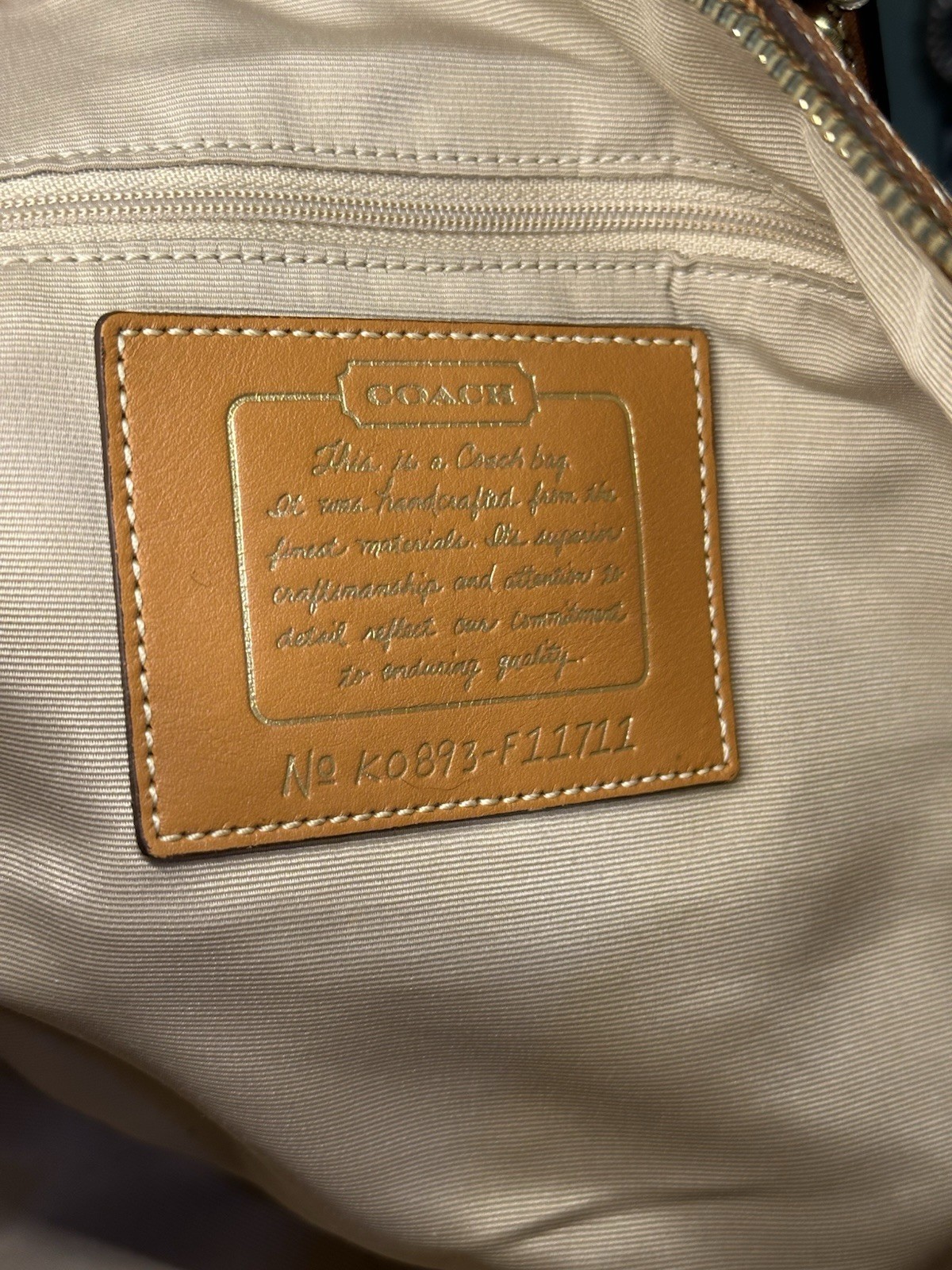 Coach Patchwork Multicolor Tote Handbag Zip Closu… - image 8