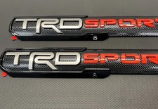 TRD SPORT STYLE SIDE EMBLEMS PAIR BLACK, SILVER AND RED - AFTERMARKET