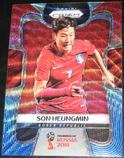 2018 Prizm World Cup Son Heungmin Red & Blue Wave Prizms #187 Heung-min