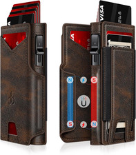 Slim RFID Blocking Bifold Wallet for Men with Pop-Up Card Holder  Cash Slot