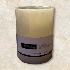 HUDSON 43 flammeus LED wax candle 3 x 4” Pillar Candle- Timer