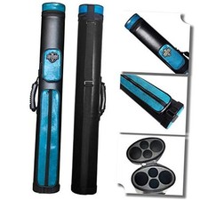2x2 Hard cue case Oval Pool Cue Billiard Stick Carrying Case A01-Turquoise