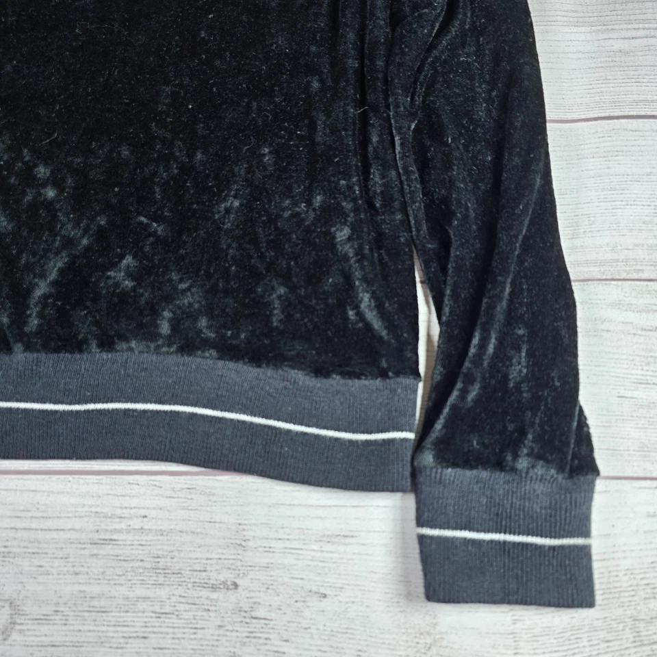 复古 70 年代 80 年代罕见 YAMAHA Motorsport 黑色天鹅绒毛衣成人尺寸 M — 第 2/4 张图片