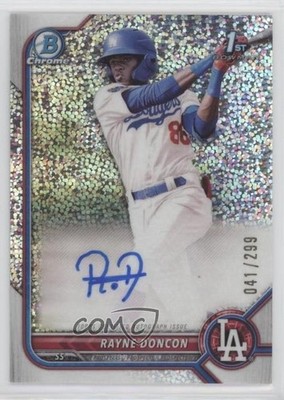 2022 Bowman Chrome Prospect Speckle Refractor /299 Rayne Doncon #CPA-RD Auto w3h