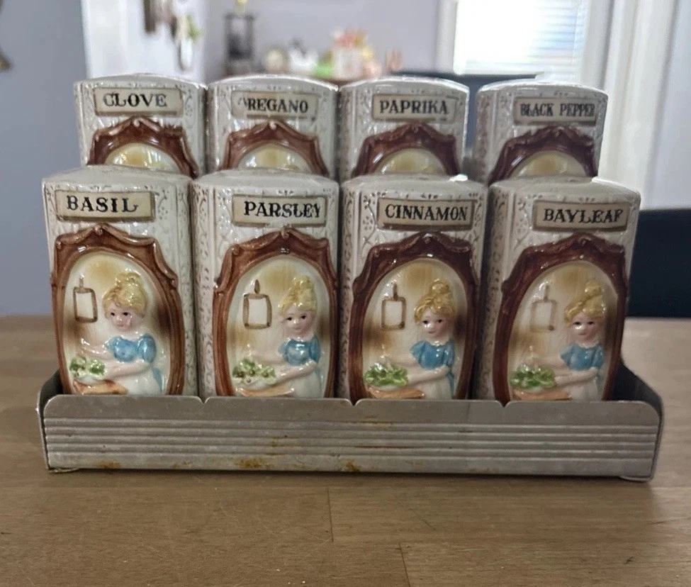 Vintage 1978 Sears Roebuck Country Coordinates Spice Rack Set 8 Jars Japan VTG
Opens in a new window