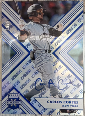 2018 Panini Elite Extra Edition Aspirations Carlos Cortes 06/50 on card AUTO #82