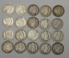 (20) US Barber Silver Quarters 25cc Nice Lot Ave Circ.