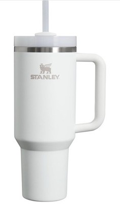 Stanley Quencher H2.0 Tumbler 1,18 L Weiß Griff Deckel Strohhalm