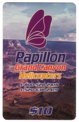 $10. Papillon Helicopters Rides (Grand Canyon) Phone Card