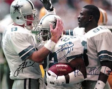 Troy Aikman, Emmit Smith, Michael Irvin Signed 8x10 Autographed Photo Reprint