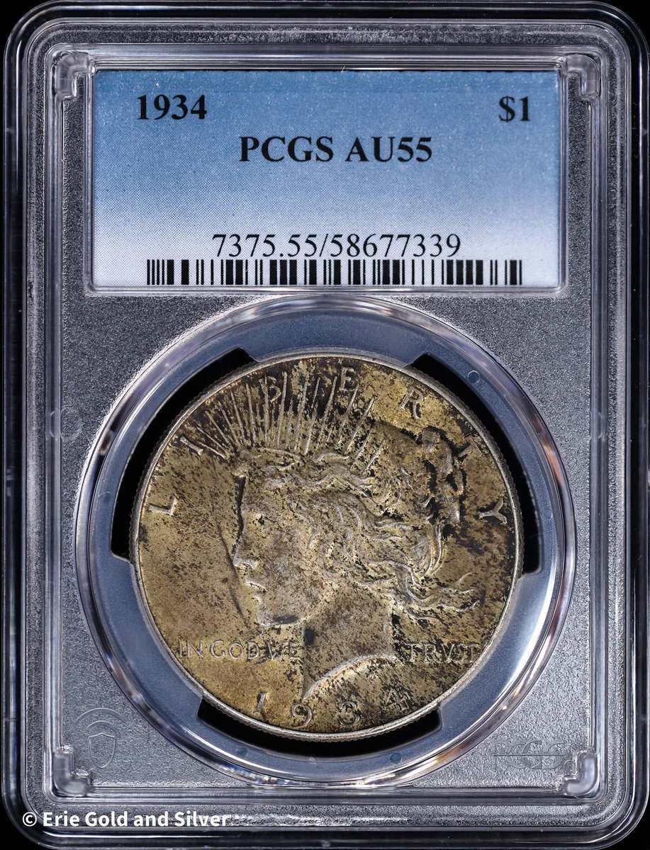 1934 Year Grade AU 55 Peace Dollars (1921-1935) for sale | eBay