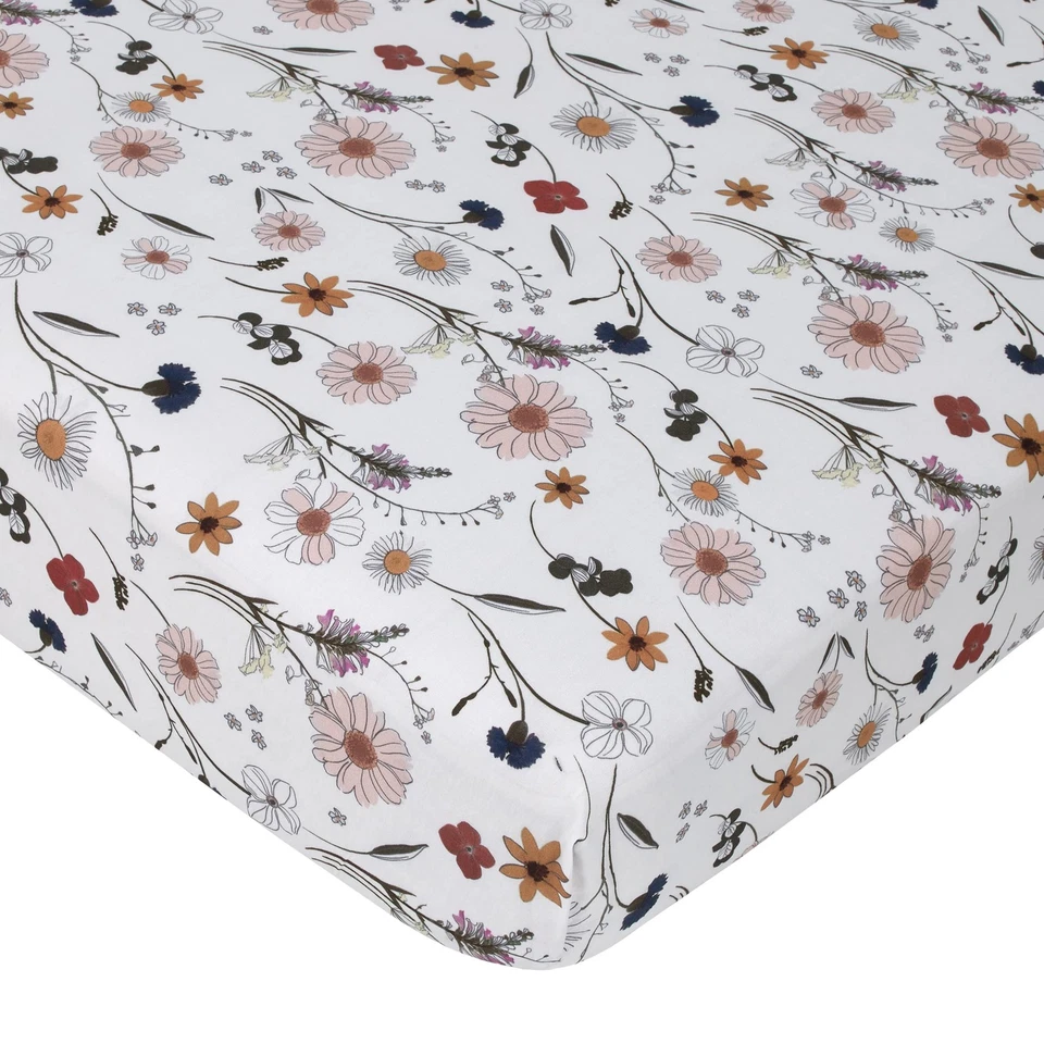 NoJo Keep Blooming Rosa Blanco Púrpura y Dorado Flores Zorro Conejito y Pájaros Foto 3 de 4