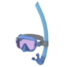 Speedo Junior Dive Travel Swim Mask and Snorkel Set - Periwinkle: Anti-Fog