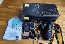 Nikon D3200 AF-S DX 18-55mm kit with Box and accessories,