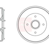 Peugeot 301 2012 Bremstrommel DRM9985 Apec Bremse
