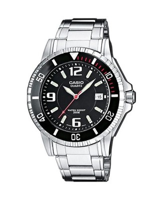 CASIO Men Analog Quartz Casual Watch Classic Dress Black Dial Waterproof Round S
