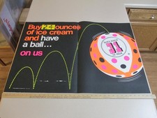 Baskin Robbins ice cream 1972 BEACH BALL inflatable premium store display sign