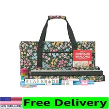 American Mahjong Set with 166 Tiles, Racks, Pusher, Bag, Accessories, and Manual