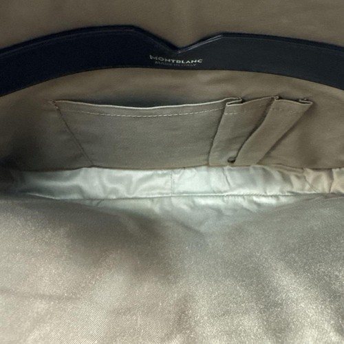 Buen Estado MONTBLANC Maletín Bolso de Negocios A4-Habilitado Cuero Negro - Imagen 9 de 10