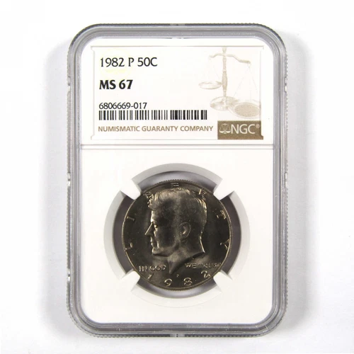 1982 P Kennedy Half Dollar MS 67 NGC Clad 50c Uncirculated SKU:I9760