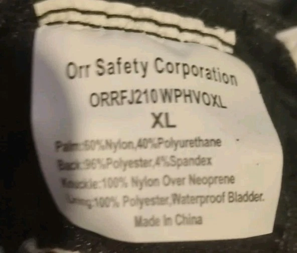 Зимние рабочие перчатки с высокой видимостью Heatlok водонепроницаемые изолированные SIze XL Orr Safety оранжевые - Изображение 3 из 4