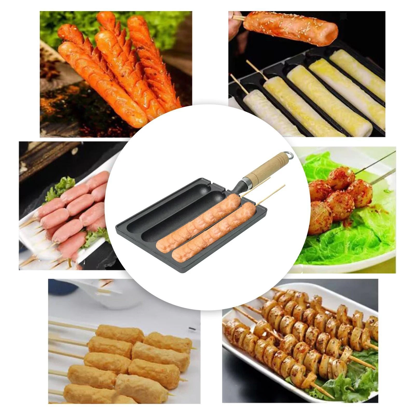 Sausage Grilling Pan Corn Dog Grill Pan for Breakfast Baking All Stovetop
Opens in a new window or t
