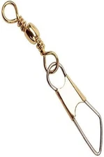 Eagle Claw Brass Barrel Swivel with Safety Snap
