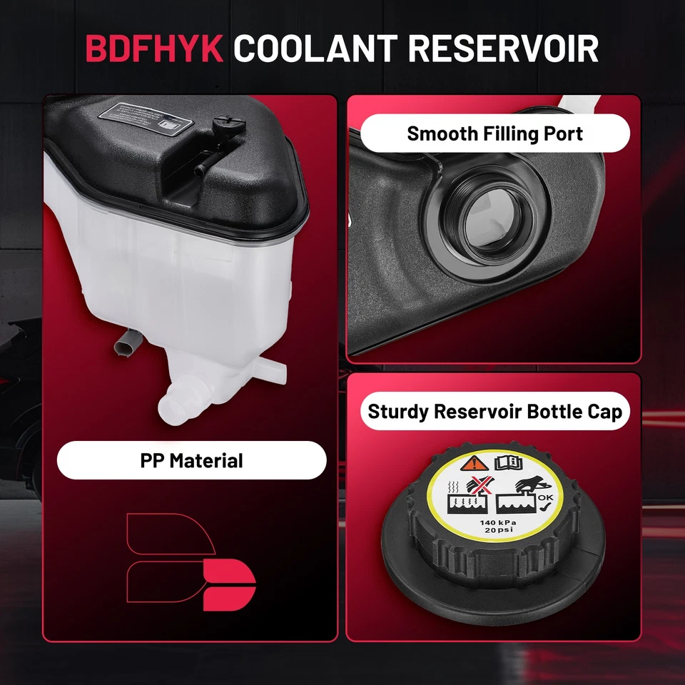 Tanque de desbordamiento de depósito de refrigerante delantero con sensor de tapa para Jaguar Super V8 2005-09 Foto 2 de 4