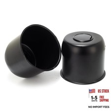 2 Pcs 4.9" Push Through Wheel Center Caps for Matte Black OD:4.9" H:4.47"
