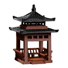 Mini Pagoda Statue Fairy Garden Miniature Hexagon Pavilion Figurine for Flowe...