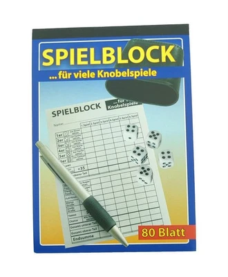 Spielblock für Knobelspiele Spieleabend Würfelspiel Knobeln Würfeln Knobelblock - Bild 1 von 3
