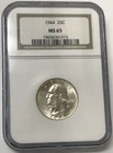 1944 25C Silver Washington Quarter Dollar - NGC MS65