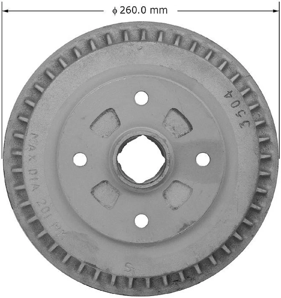 Bendix PDR0475 BENDIX 制动鼓 适用于 83-87 马自达 626 — 第 2/4 张图片