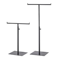 2 Pack Purse Display Stand T Shaped Metal Adjustable Handbag Rack Black New