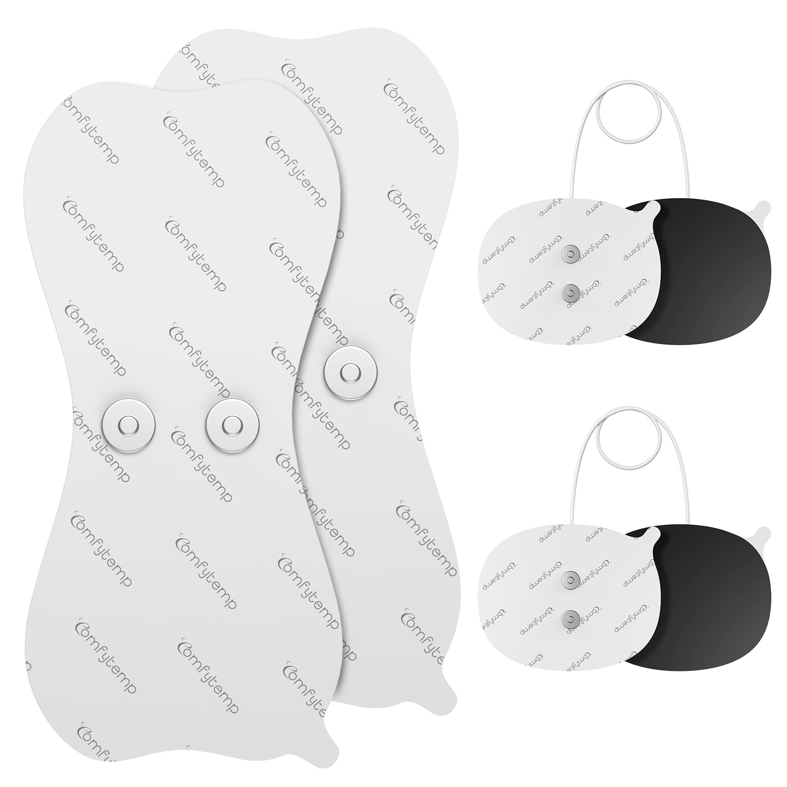 Comfytemp Adhesive Electrodes, Wireless TENS Unit Replacement Pads for White