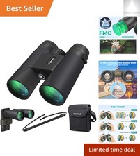 Lightweight 12x42 Binoculars with Universal Phone Adapter for Sports Wildlife