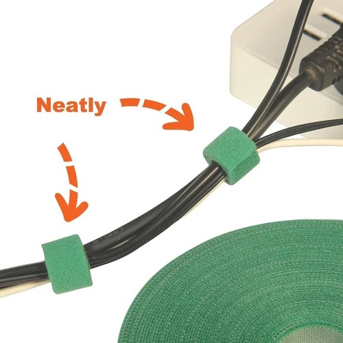 5M Nylon Plant Bandage Tie Reusable Plant Hook Loop Ties Green Fastener Tape _ko - Photo 5/15