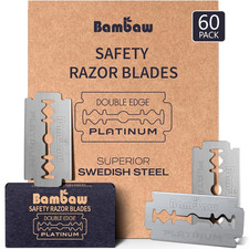 Double Edge Safety Razor Blades, Swedish Stainless Steel Razor Blades Refil...
