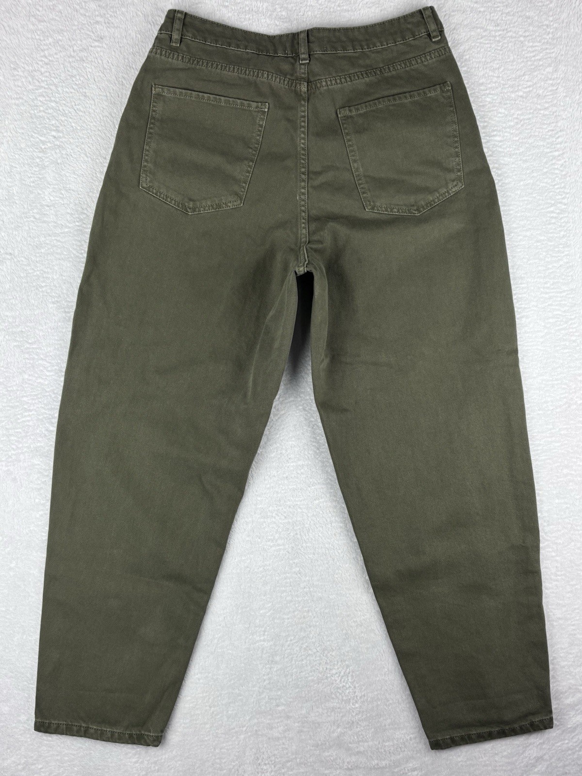 MNG MANGO 10 Olive Green Regina High Waist Wide Leg Jeans thumbnail 9