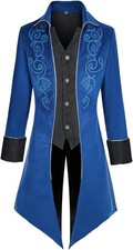 Men Victorian Steampunk Tailcoat Pirate Coat Jacket