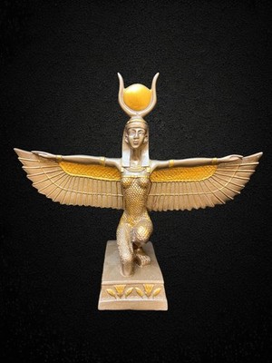 Bronze Winged Isis Statue   Goddess of Magic, Motherhood & Divine Protection