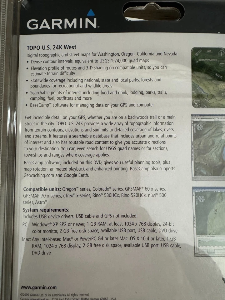 Garmin Topo US 24K West DVD Maps Covers CA NV OR WA - Image 4 of 4