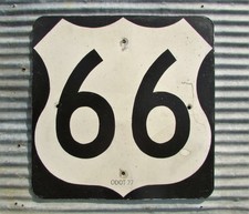 ROUTE 66 METAL HIGHWAY ROAD SIGN REFLECTIVE VINTAGE OLD SHIELD MARKER business