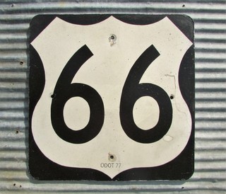 ROUTE 66 METAL HIGHWAY ROAD SIGN REFLECTIVE VINTAGE OLD SHIELD MARKER business